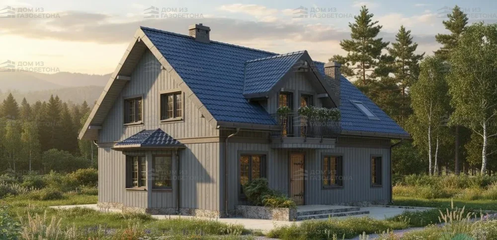 Проект Двухэтажный дом 14 на 9, 181 м2