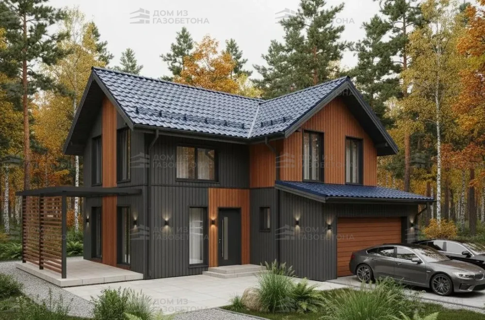 Проект Двухэтажный дом 17 на 12, 186 м2