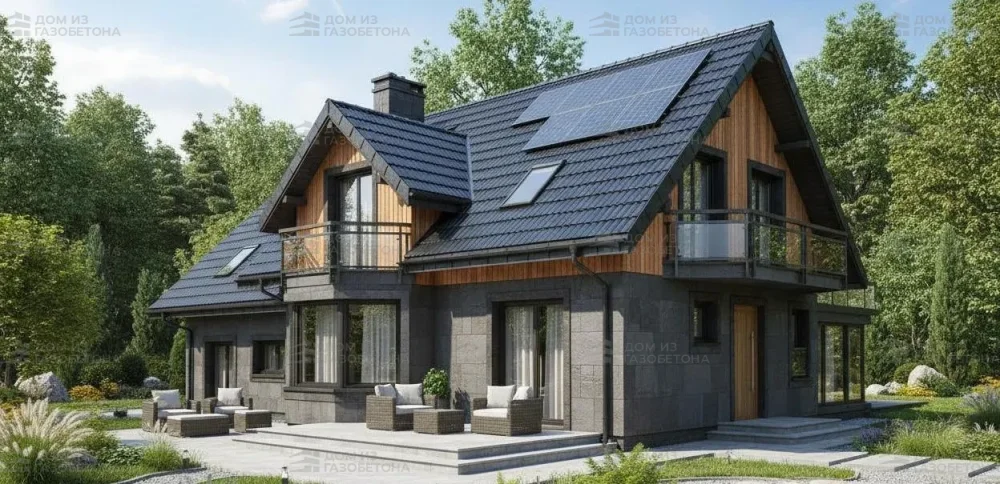 Проект Двухэтажный дом 16 на 12, 205 м2