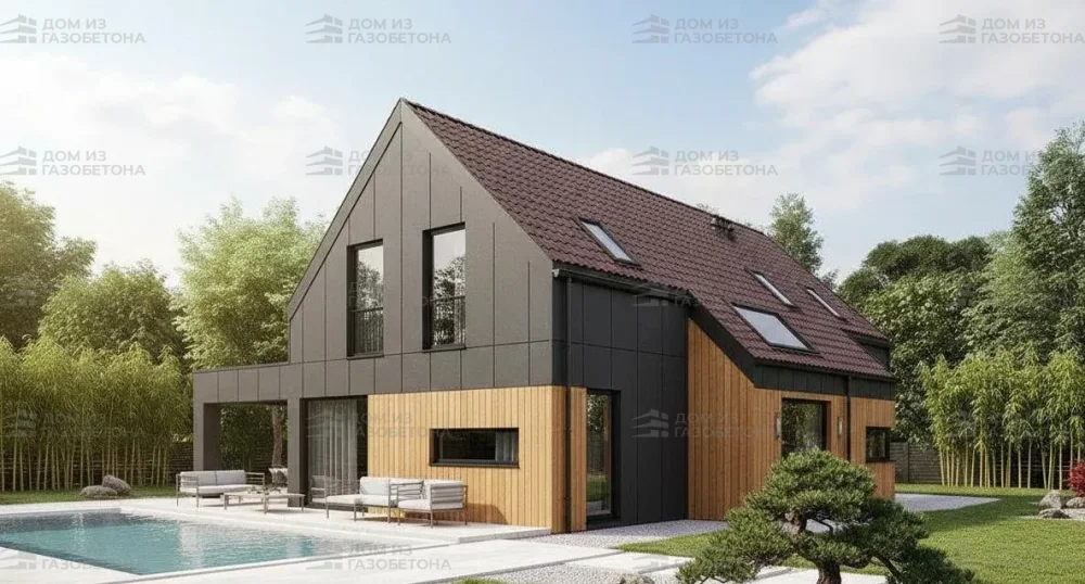 Проект Двухэтажный дом 15 на 18, 259 м2