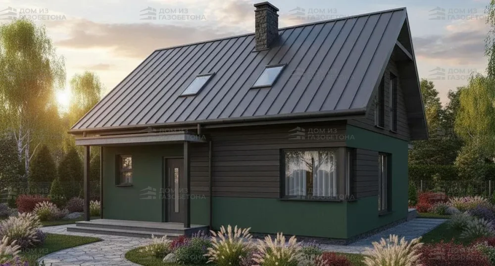 Проект Двухэтажный дом 9 на 8, 94 м2