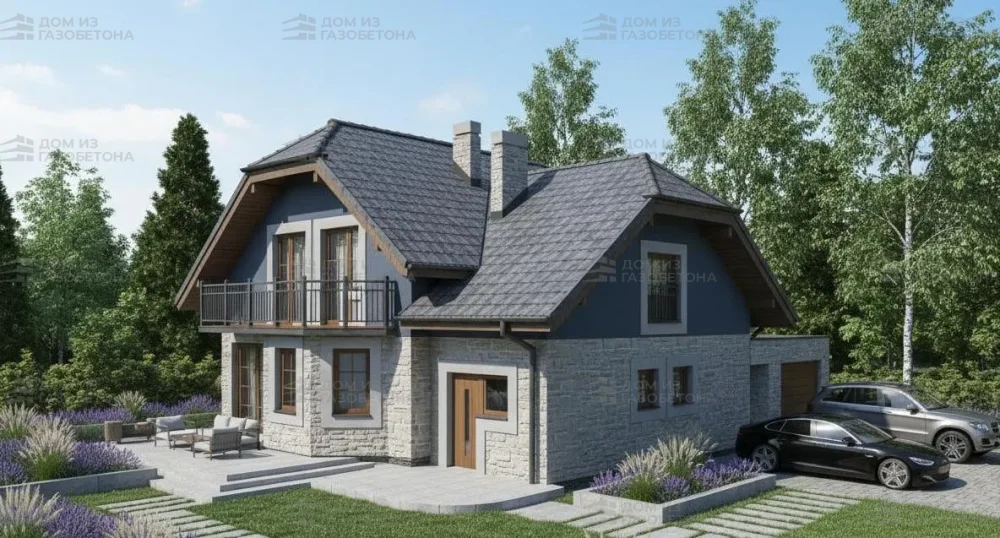 Проект Двухэтажный дом 11 на 12, 166 м2