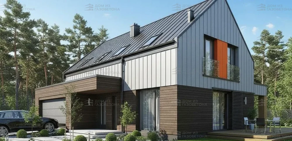 Проект Двухэтажный дом 14 на 10, 169 м2