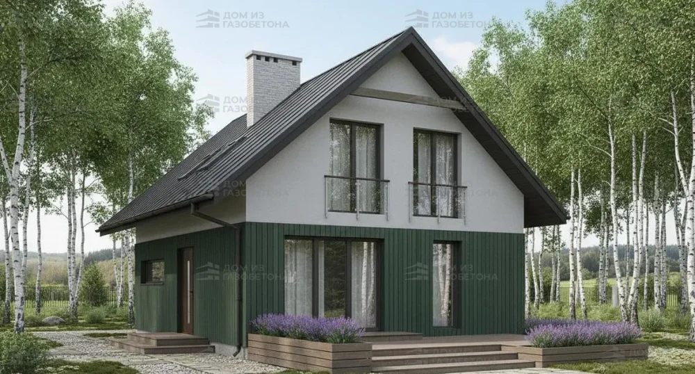 Проект Двухэтажный дом 7 на 12, 105 м2