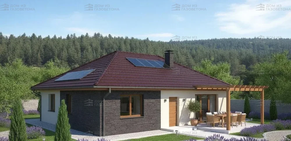 Проект Одноэтажный дом 15 на 15, 147 м2