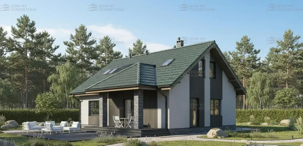 Проект Двухэтажный дом 11 на 10, 125 м2