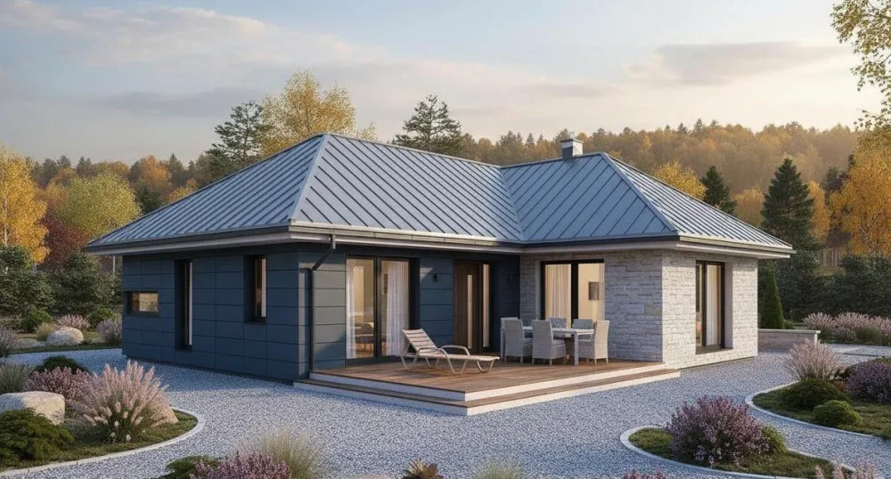 Проект Одноэтажный дом 13 на 12, 104 м2