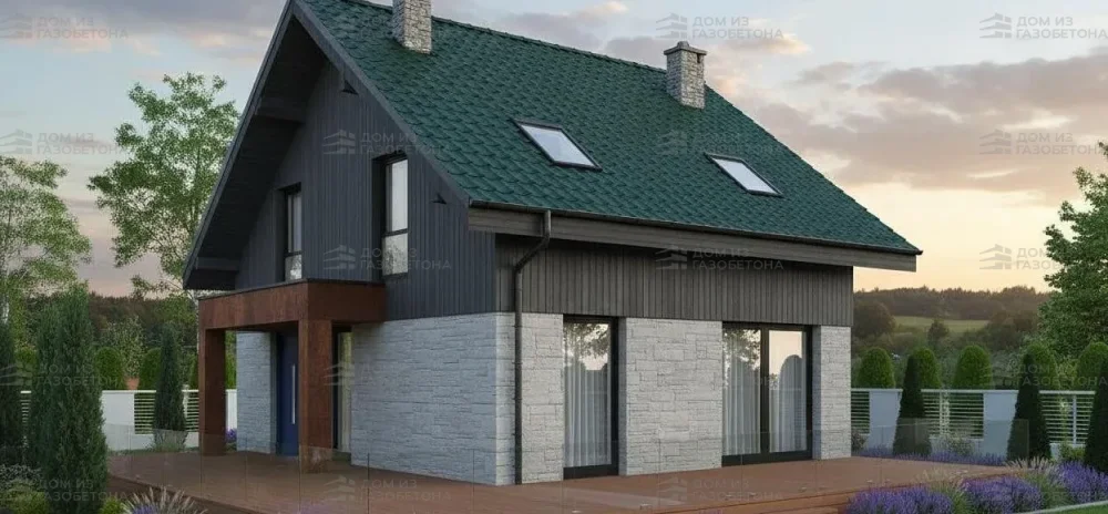 Проект Двухэтажный дом 8 на 11, 113 м2