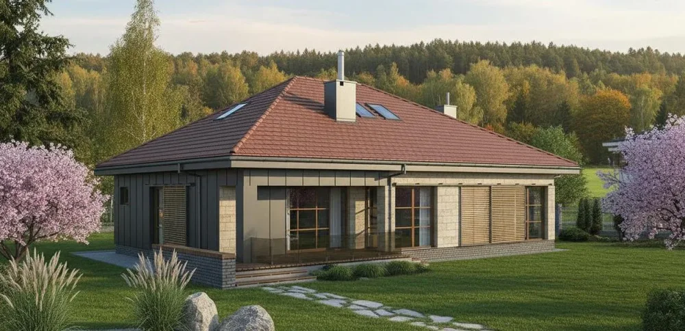 Проект Двухэтажный дом 15 на 15, 192 м2